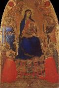 Ambrogio Lorenzetti Madonna and Child Enthroned with Angels and Saints Spain oil painting artist